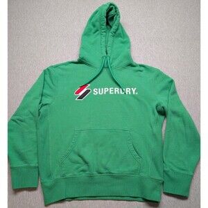 Superdry Thick Men's Core Logo Hoodie Green Size XL Red Label